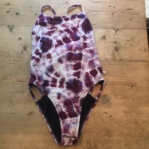 one piece purple tie dye jolyn swim suit